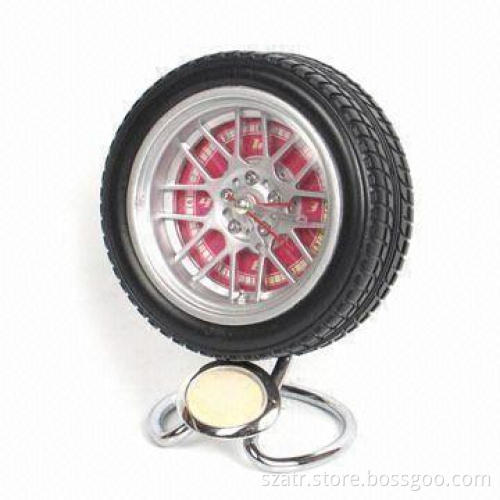 Tire-shaped Digital Clock, Available in Black and Silver Colors